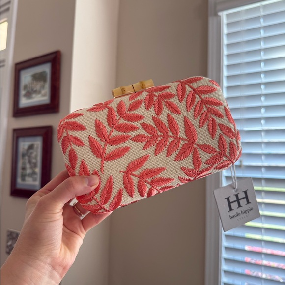 Alessia Bianchi Embroidered Clutch NWT Evening Bag Floral Formal Wedding Purse - Picture 7 of 7